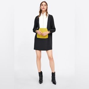 Zara COLORBLOCK POUCH POCKET DRESS